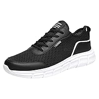 Walking Shoes for Men Sneaker Walking Shoes for Men Sneaker Fashion Spring and Summer Men Sports Shoes Flat Lightweight Mesh Breathable Lace Up Solid