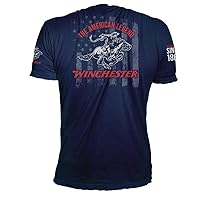 Winchester The American Legend Stars and Stripes Vintage US Flag Graphic T-Shirt for Men