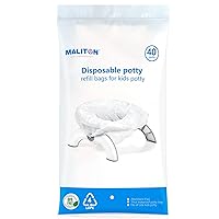 40 Packs Disposable Potty Bags for Toddler Portable Toilet, Travel Potty Liners fit for OXO Tot 2-in-1 Go Potty, Maliton Potty Training Bags fit Most Kids Portable Potty