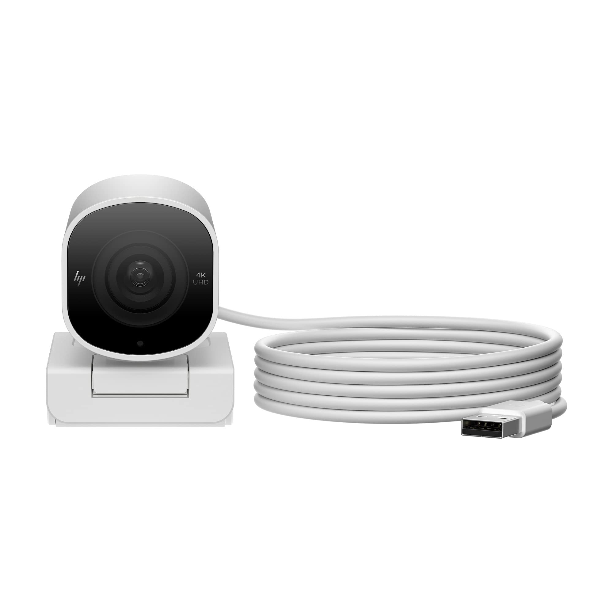 HP 960 4K Streaming Webcam - 4K 30 FPS/1080p 60 FPS Computer Camera & Dual Mics, Noise Reduction, & Privacy Cover - Zoom Certified - Swivel/Tilt Adjust - Color Correction, AF & Framing (695J6AA#ABL)