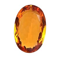 GEMHUB Faceted Yellow Citrine Gem 110.50 Ct Ring Size Yellow Citrine Stone, Oval Shape Yellow Citrine Loose Gemstone