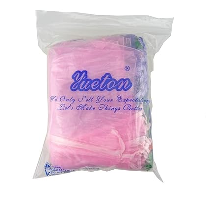 yueton 100 Pieces Assorted Color Organza Drawstring Pouches Candy Jewelry Party Wedding Favor Gift Bags, 3-1/2W 4-1/2L Inch