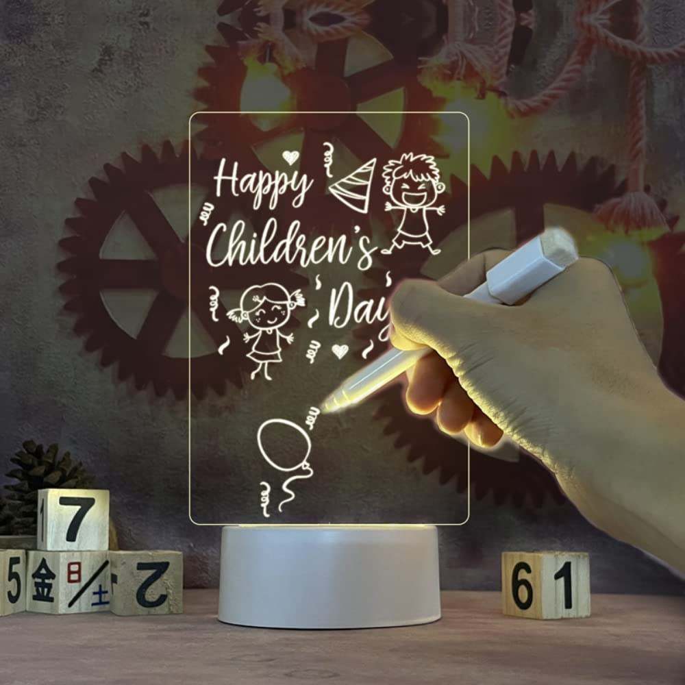 Note Board Creative LED Night Light USB Message Board Holiday Light with Pen Gift for Children Girlfriend Decoration Night Lamp