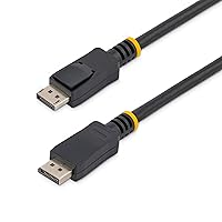 StarTech.com 25ft (7m) DisplayPort Cable - 2560 x 1440p - DisplayPort to DisplayPort Cable - DP to DP Cable for Monitor - DP Video/Display Cord - Latching DP Connectors - HDCP & DPCP (DISPLPORT25L)