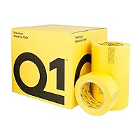 2 inch (48mm x 55m) Premium High Performance Automivite Yellow Masking Tape - High Temperature - Case of 20 Rolls