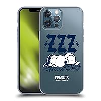 Officially Licensed Peanuts Snoopy Sleepy Rock Tees Soft Gel Case Compatible with Apple iPhone 13 Pro Max