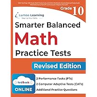 SBAC Test Prep: 10th Grade Math Practice tests and Online Workbooks: Smarter Balanced Study Guide With Performance Task (PT) and Computer Adaptive Test (CAT) (SBAC by Lumos Learning)