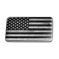 Rustic Subdued American Flag Rectangle Lapel Pin Tie Tack