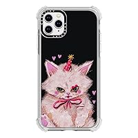 CASETiFY Ultra Impact iPhone 11 Pro Max Case [9.8ft Drop Protection] - Clown Kitty - Clear