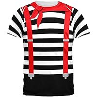Old Glory Halloween French Mime Costume All Over Adult T-Shirt