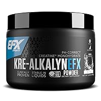 EFX Sports Kre-Alkalyn EFX Powder | pH Correct Creatine Monohydrate Powder Supplement | Strength, Muscle Growth & Performance | 66 Servings (Unflavored)