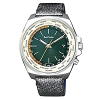 Paul Smith KL5-211-40 Solar Watch Closed Eyes World Time TT Green, Belt Type: