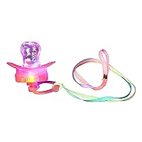 Party Pack of 144 LED Flashing Pacifier Binkie Raver Pendant Necklaces