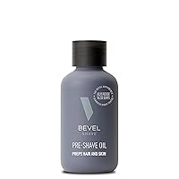 Pre Shave Oil for Men with Castor Oil, Olive Oil and Tea Tree Oil, Helps Soften Hair and Protect Skin from Irritation and Razor Burn, 2 Fl Oz