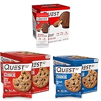 Quest Nutrition Protein Treats Bundle - Peanut Butter Cups, Cookies, and More (12 + 12 + 12 Count)
