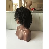 Full lace wigs afro curly 100% human hair (12“, 4 Brown)