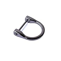 Bobeey 4pcs 1 inch D-Rings Horseshoe Shape D Ring,U Shape D Rings,Screw in Shackle Horseshoe Shape D Ring DIY Leather Craft Purse Keychain Accessories BBC6 (1'', Black Gun) …