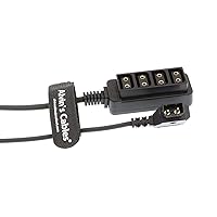 Alvin's Cables D-tap Splitter Cable D-tap Male to 4 Port Dtap Female Power Adapter for V-Mount Camera Battery P-tap Power Hub 70cm| 27.6inches