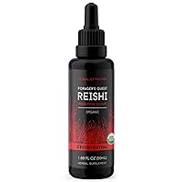 Surthrival: Organic Reishi Mushroom Extract, Forager’s Quest, 50 Servings, Elixir, “Mushroom of Immortality”, Potent 1:1 Dual-Extraction, Miron Glass Bottled, 50mL