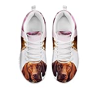 Women's Sneakers - All Dog Print Women's Casual Running Shoes(Choose Your Breed) (6, Vizsla)