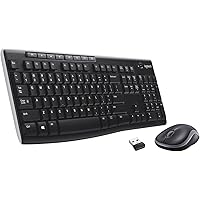 Logitech Keyboard/Mouse 920-004536 Wireless Combo MK270 2.4GHz Black Electronic Consumer Electronics