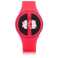Deadpool Logo Red Strap LED Watch