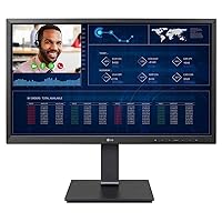 LG 24CN650N-6N 24” FHD IPS TAA All-in-One Thin Client with Quad-core Processor, Built-in FHD Webcam & Speaker
