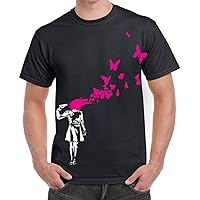 Banksy Butterflies Girl Street Graffiti Artist T-Shirt