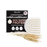 Kitsch Rice Water Protein Conditioner Bar for Hair Growth & Strengthening | Made in US | Eco-Friendly Cleansing and Moisturizing Rice Conditioner Bar | Paraben Free | Sulfate free Conditioner, 2.7 oz