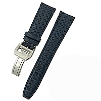 for IWC Portugieser Big Pilot IW377714 IW394005 Leather Watch Strap Blue Wristband 20mm 21mm 22mm Premium Cowhide Strap (Color : 26mm, Size : 22mm)