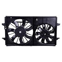 SCITOO Radiator AC A/C Condenser Cooling Fan Compatible with 2004-2012 for Chevrolet Malibu for Pontiac G6 Saturn Aura 2.2L 2.4L 3.5L 3.9L