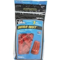 IDEAL INDUSTRIES INC. 30-076 Red Wire-Nut (100 Pack)