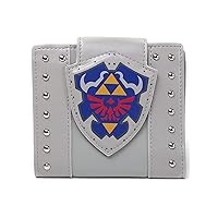 Nintendo - Legend Of Zelda Hylian Shield Bi-Fold Wallet | One Size | Light Grey