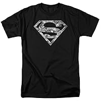 Popfunk Classic Superman Digital Camo Logo S Shield Black T Shirt & Stickers