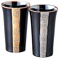西海陶器(Saikaitoki) Saikai Pottery Hasami Ware 52156 Gold and Silver Line Pair Goblet (with Presentation Box)