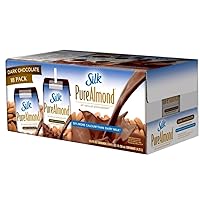 Silk Dark Chocolate Pure Almond Milk, 8-Ounce (Pack of 18)
