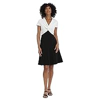 Maggy London Women's 2fer Combo Bodice Fit and Flare Workwear Office Career Event Party Occasion Guest of