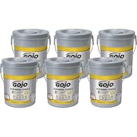 Gojo 639606Ct Scrubbing Towels, Large, 72/Canister, 10-1/2-Inch X12-Inch, 6/Ct, We