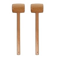 Happyyami 2pcs Crab Hammer Meat Pounder Beef Hammer Wooden Hammer Chicken tenders Food Picks for Kids Meat Tenderizer Mallet Mini mallets for Chocolate Beech Baby Lobster Crab Tender Meat