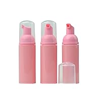 Pink Plastic Foamer Pump Bottle Mini Liquid Foaming Bottles Empty Travel Foam Soap Dispenser for Refillable Travel Hand Soap Foaming, Shampoo, Castile (60mL/2Oz) by Grand Parfums (10 Bottles)
