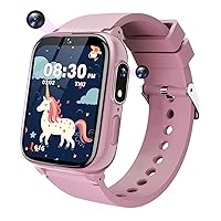 Kids Smart Watches Girls Toys Age 6-8, HD Touchscreen Dual Cameras Kids Watch for Girls Ages 8-10, Kids Toy with 26 Games MP3 Learn Card for 5 6 7 8 9 Year Old Girls Christmas Birthday Gifts