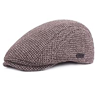 ハンチング帽子 メンズフラットアイビーギャツビーキャスケット帽ビーチウエアについては100％コットンタクシー運転手ハンチング、釣り 男性用ベレー帽 (Color : Beige, Size : Free size)