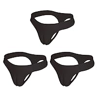 Andongnywell 3 Pack Pseudo-Girl Panties one-Piece T-Shaped Hidden JJ Panties Panties CCOS Panties Fake Vagina (Black,Medium)