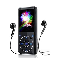 RUIZU 64GB MP3 Player with Bluetooth 5.3: Portable Music Player with Speaker, FM Radio, Voice Recorder, HiFi Lossless Digital Audio Video Playback, 2.4