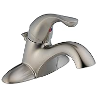 DELTA FAUCET Delta 520-SSPPU-DST Classic Single Handle Bathroom Faucet, Stainless Centerset, Pack of 1
