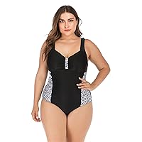 Women's Plus Size One Piece Swimsuits Printed Tummy Control Bathing Suits