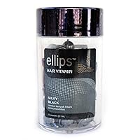 Ellips Hair Vitamin with Pro-Keratin Complex Jar(50 Capsules), Hair Beauty Oil, Silky Black (Pack of 1)