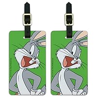 Looney Tunes Bugs Bunny Luggage ID Tags Suitcase Carry-On Cards - Set of 2