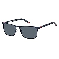 Tommy Hilfiger TH 1716/S Rectangular Sunglasses, Blue Red/Gray, 57mm, 16mm