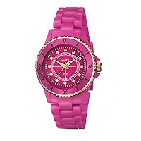 Women's Quartz Watch with Plastic Strap, Pink, 18 (Model: RWA9015)